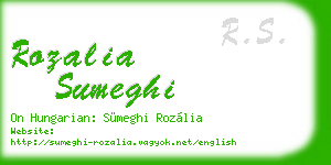 rozalia sumeghi business card